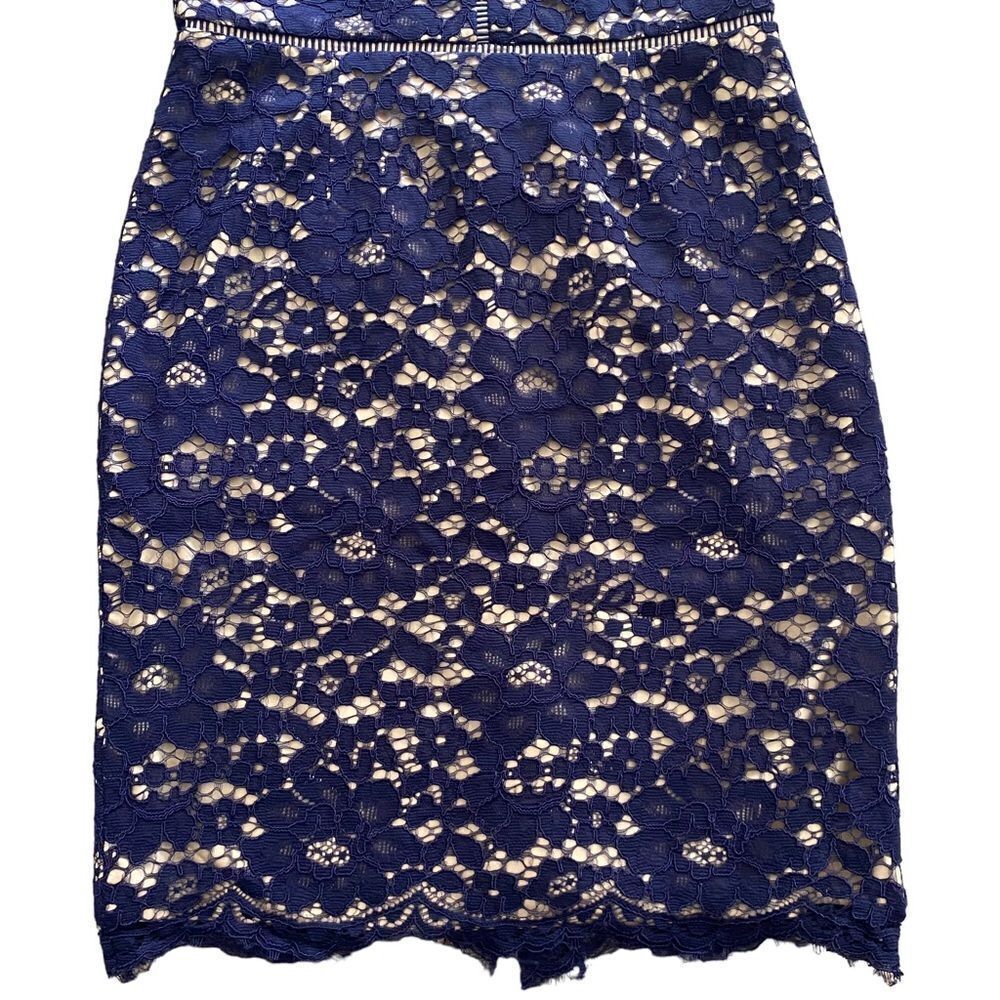 Vince Camuto | Allover Lace Halter Midi Dress, Size 12 - Picture 4 of 13